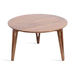 Walnut Brown Mango Wood Round Kershaw Coffee Table
