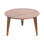 Walnut Brown Mango Wood Round Kershaw Coffee Table