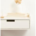Distressed White Drawer Kitt Floating Side Table
