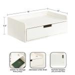 Distressed White Drawer Kitt Floating Side Table