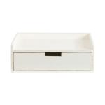 Distressed White Drawer Kitt Floating Side Table