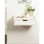 Distressed White Drawer Kitt Floating Side Table