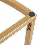 White & Gold Half Moon Dorrah Accent Table