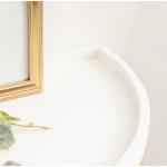 White & Gold Half Moon Dorrah Accent Table