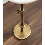 Antique Brass and White Marble Adjustable Table