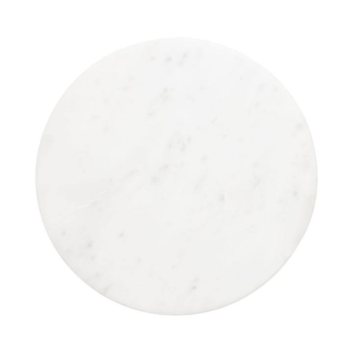 Antique Brass and White Marble Adjustable Table