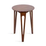 Walnut Brown Mango Wood Round Kershaw Accent Table