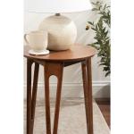 Walnut Brown Mango Wood Round Kershaw Accent Table
