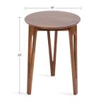 Walnut Brown Mango Wood Round Kershaw Accent Table