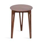 Walnut Brown Mango Wood Round Kershaw Accent Table