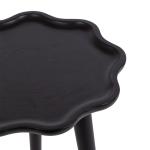 Black Wood Wavy Accent Table