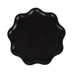 Black Wood Wavy Accent Table