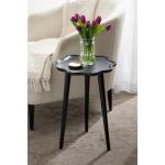 Black Wood Wavy Accent Table