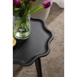 Black Wood Wavy Accent Table
