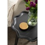 Black Wood Wavy Accent Table