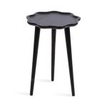 Black Wood Wavy Accent Table