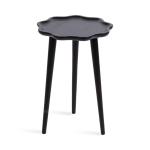 Black Wood Wavy Accent Table