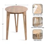 Natural Mango Wood Round Kershaw Accent Table