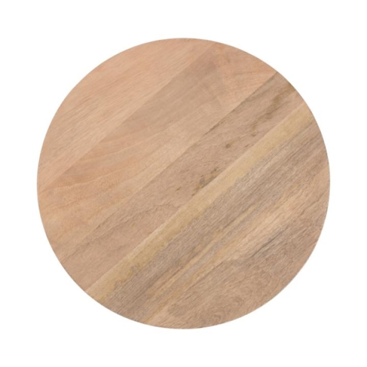 Natural Mango Wood Round Kershaw Accent Table