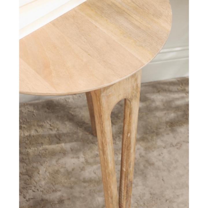 Natural Mango Wood Round Kershaw Accent Table