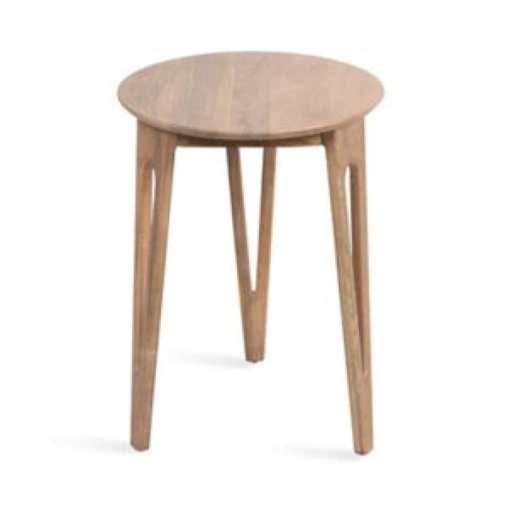 Natural Mango Wood Round Kershaw Accent Table