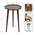 Walnut Wood Wavy Accent Table