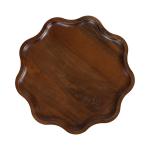 Walnut Wood Wavy Accent Table