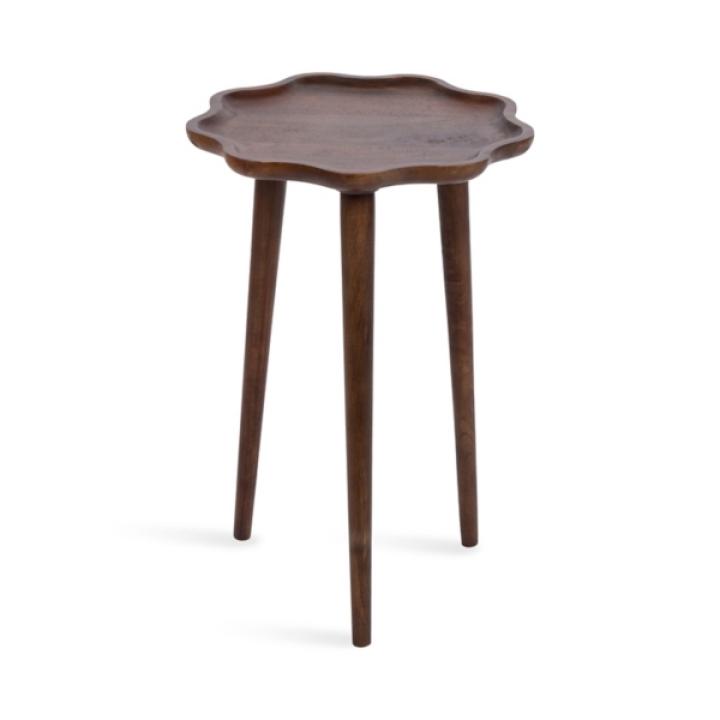 Walnut Wood Wavy Accent Table
