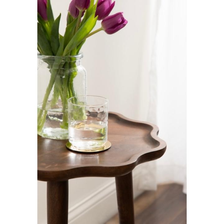 Walnut Wood Wavy Accent Table