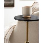 Antique Brass and Black Marble Adjustable Table