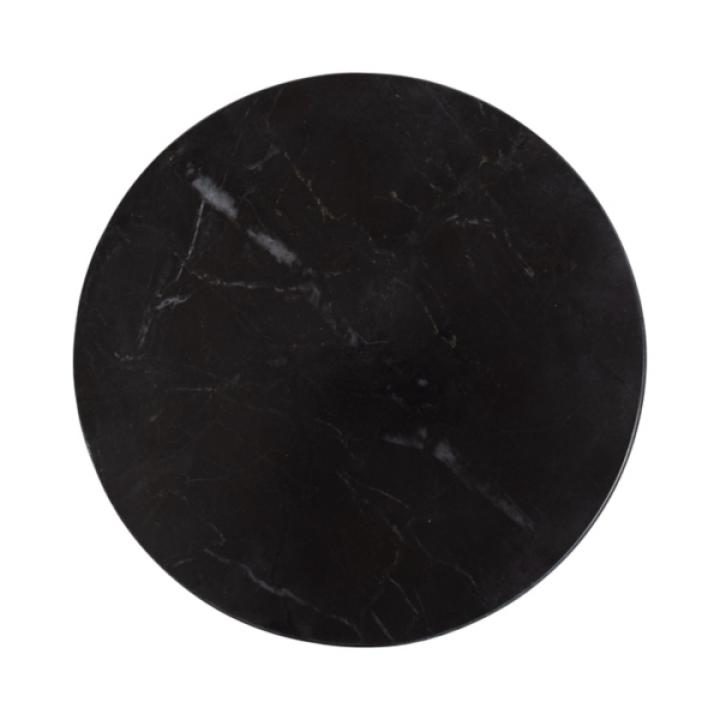 Antique Brass and Black Marble Adjustable Table