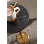 Antique Brass and Black Marble Adjustable Table