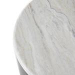 Black Metal Marble Nesting Accent Tables, Set of 2