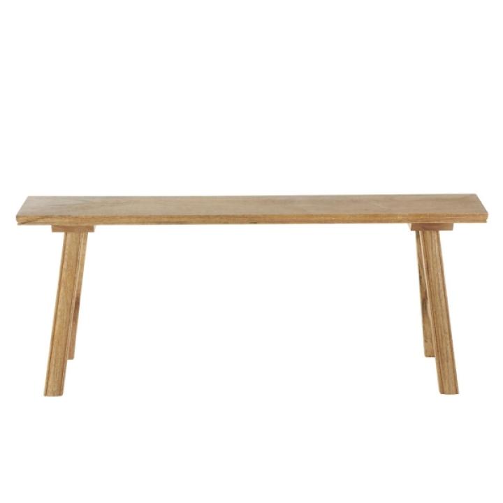 Natural Wood Narrow Rustic Bench