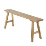 Natural Wood Narrow Rustic Bench