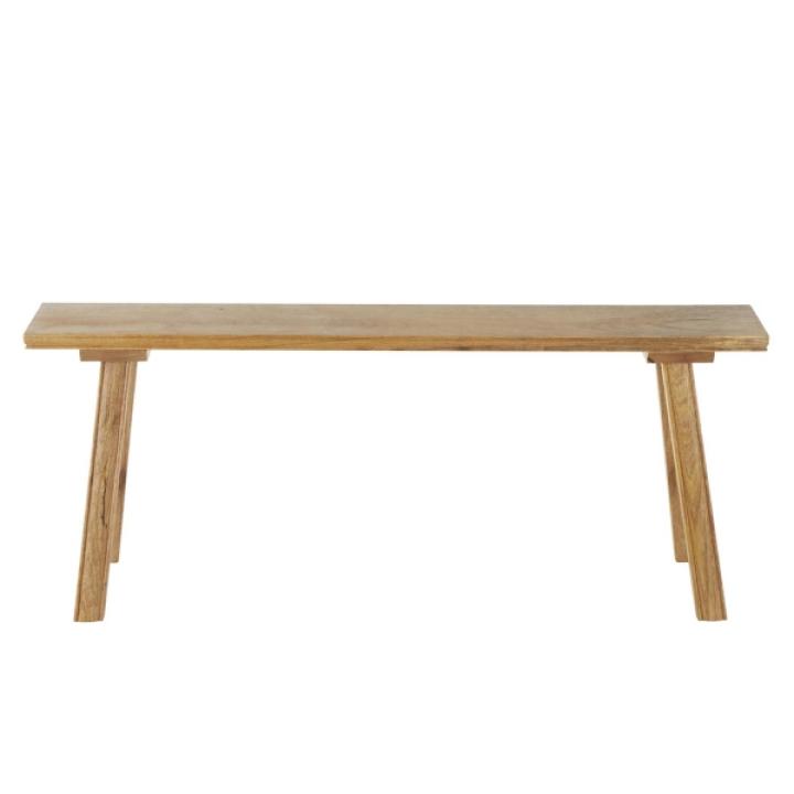 Natural Wood Narrow Rustic Bench