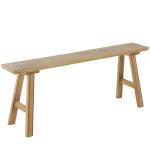 Natural Wood Narrow Rustic Bench