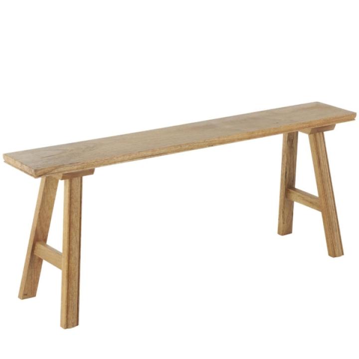 Natural Wood Narrow Rustic Bench