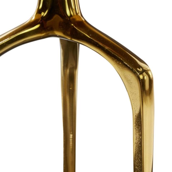 Gold Metal Round Tripod Accent Table