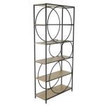 Black Metal Circles 5-Tier Bookcase