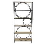 Black Metal Circles 5-Tier Bookcase