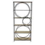 Black Metal Circles 5-Tier Bookcase