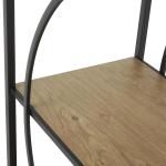 Black Metal Circles 5-Tier Bookcase