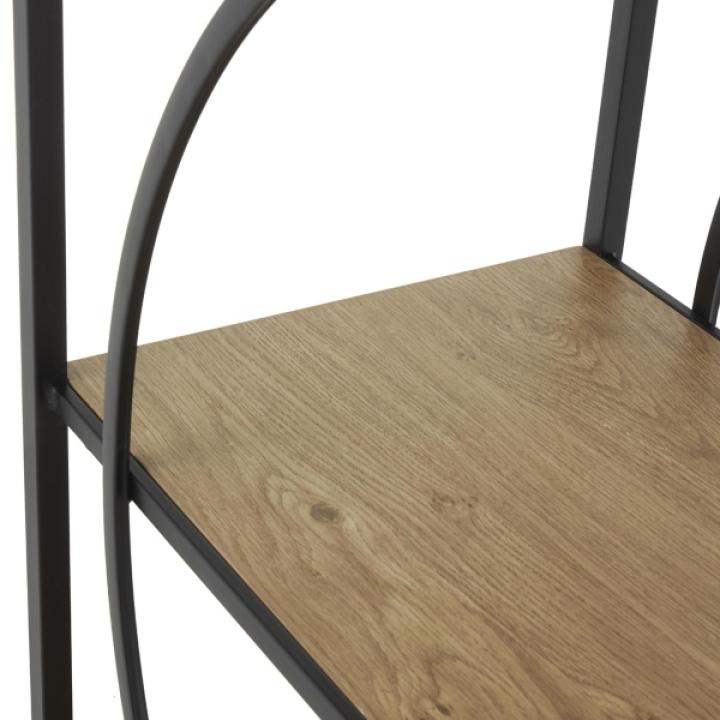 Black Metal Circles 5-Tier Bookcase