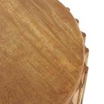 Natural Mango Wood Round Ridge Coffee Table