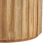 Natural Mango Wood Round Ridge Coffee Table