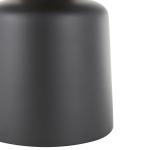 Black Metal & Marble Pedestal Accent Table