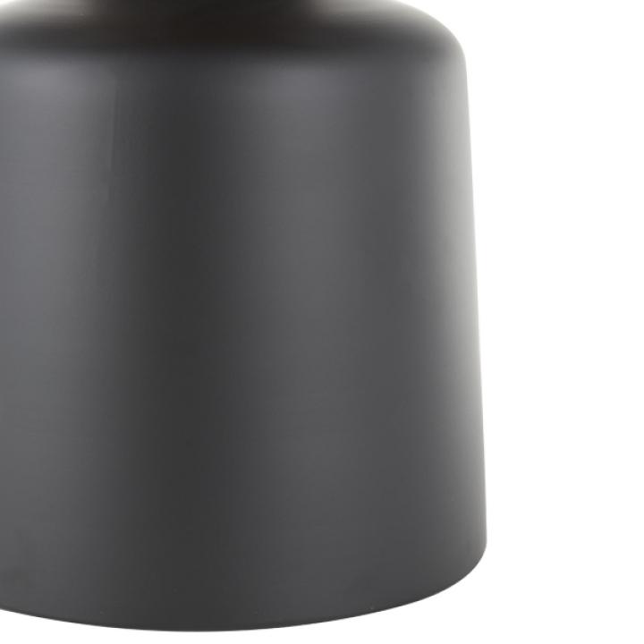 Black Metal & Marble Pedestal Accent Table