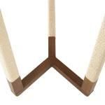 Brown Wood and Rope Geometric Console Table