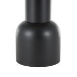 Black Metal Rattan Pedestal Accent Table, 16 in.